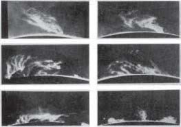 A Solar Prominence Showing Currents in Different Directions.